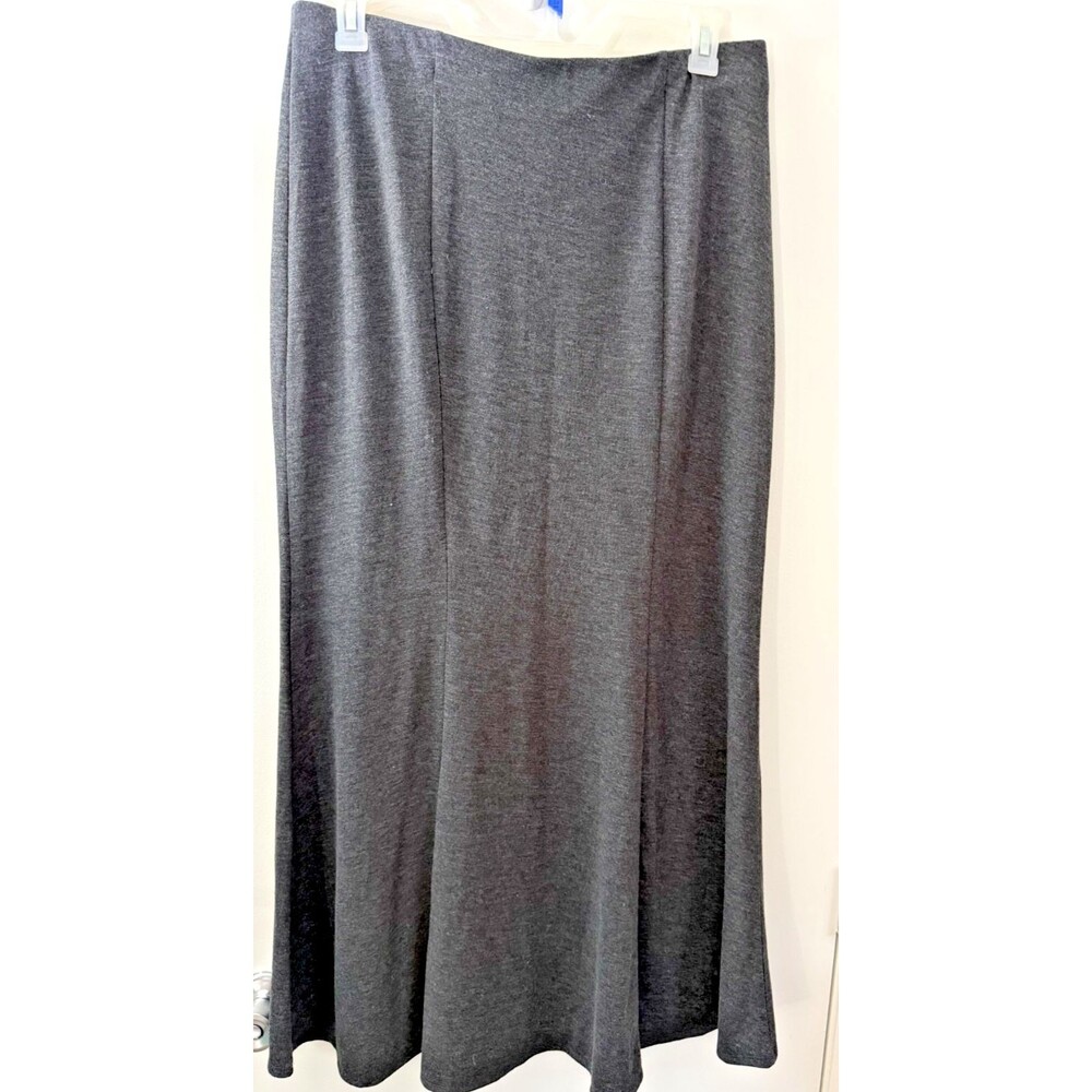 New Long Gray Maxi Skirt Capsule Easy Scandi Women's Plus 14/16 1X Lane Bryant